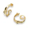 Classicharms Women's Natalie Molten Sculptural Hoop Earrings In Gold
