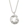 Classicharms Women's Nicole Silver Molten C Hoop Pendant Necklace