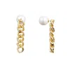 Classicharms Rhinestone Chain Earrings In Gold
