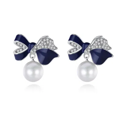 Classicharms Blue Enamel Butterfly Earrings