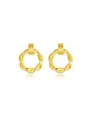 Classicharms Women's Twisted Hoop Earrings In Gold