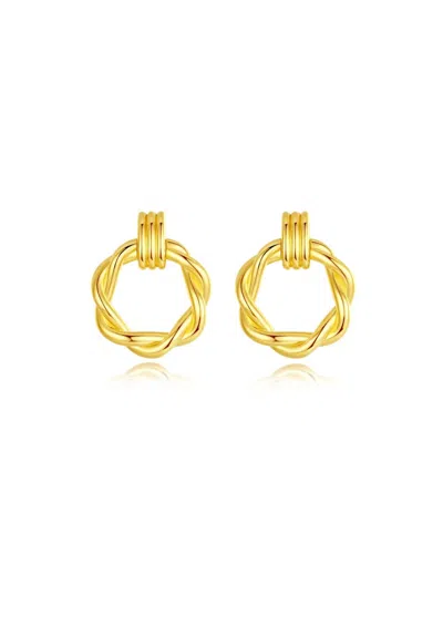Classicharms Women's Twisted Hoop Earrings In Gold