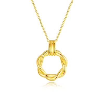 Classicharms Women's Twisted Hoop Pendant Necklace In Gold