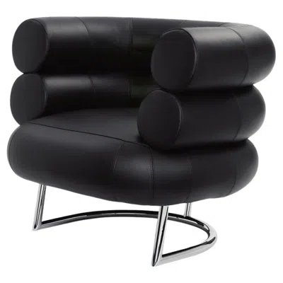 Pre-owned Classicon Armchair In Black Leather  Bibendum Armchair Design Eileen Gray