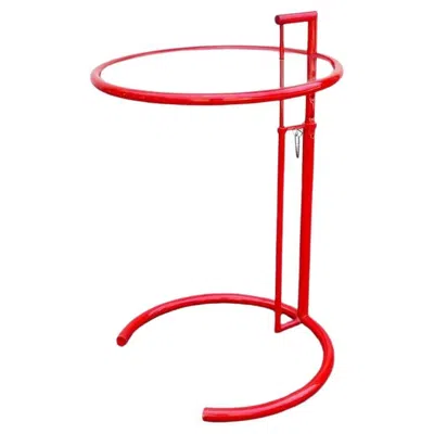 Pre-owned Classicon Bauhaus Adjustable Table E 1027 In Red, Designed By Eileen Gray, , 70s
