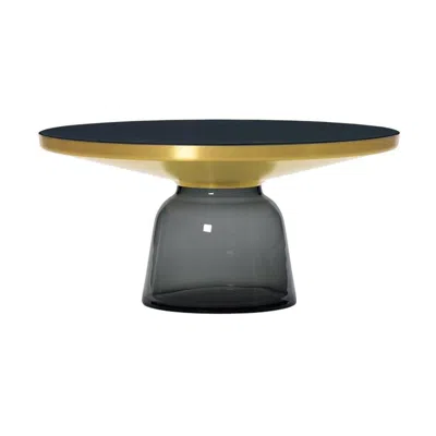 Pre-owned Classicon Bell Coffee Table In Brass And Quartz Grey By Sebastian Herkner In Gray