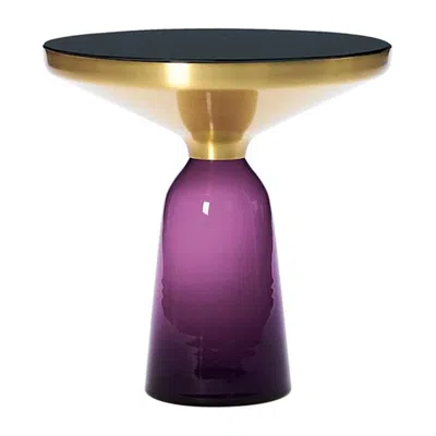 Pre-owned Classicon Bell Side Table In Brass & Amethyst Violet By Sebastian Herkner In Purple