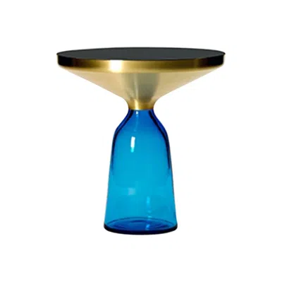 Pre-owned Classicon Bell Side Table In Brass And Sapphire Blue By Sebastian Herkner