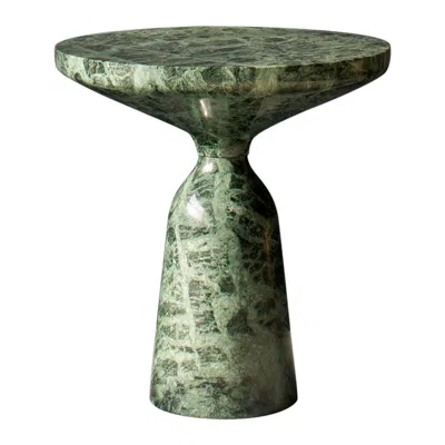 Pre-owned Classicon Bell Solid Green Guatemable Marble Side Table By Sebastian Herkner