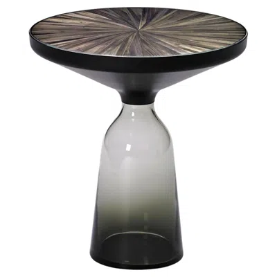 Pre-owned Classicon Bell Straw Marquetry Table By Sebastian Herkner In Black