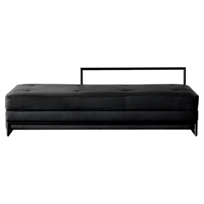 Pre-owned Classicon Chaise Lounge  Day Bed Design Eileen Gray - Black Leather - Black