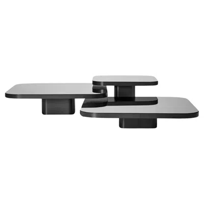Pre-owned Classicon Customizable  Set Of Three Black Bow Coffee Tables By Guilherme Torres