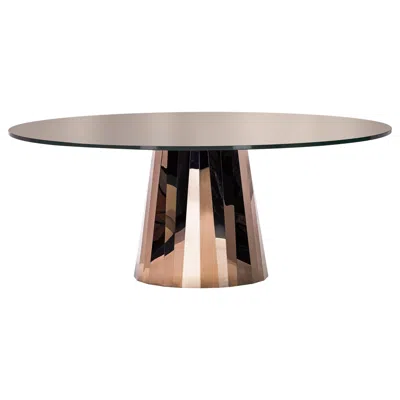 Pre-owned Classicon Pli Table In Bronze With Lacquer Top By Victoria Wilmotte In Brown
