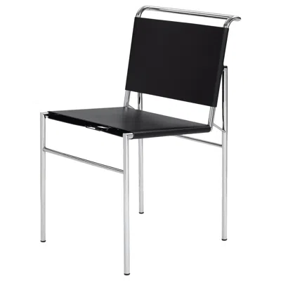 Pre-owned Classicon Roquebrune Chair In Black With Chrome Legs By Eileen Gray