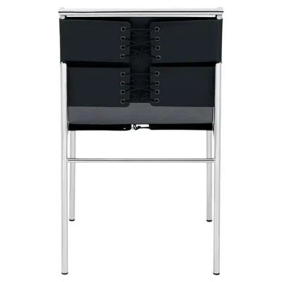 Pre-owned Classicon Roquebrune Leather Chair Design Eileen Gray - Chrome/black