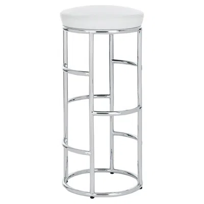 Pre-owned Classicon Satish Bar Stool Design Eckart Muthesius - White Leather Seat