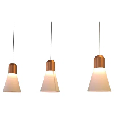 Pre-owned Classicon Set Of Three  Bell Pendant Lamps Copper Top By Sebastian Herkner Stock In Sand