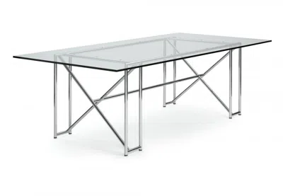 Pre-owned Classicon Table  Double X Table Design Eileen Gray - Tabletop Crystal Glass