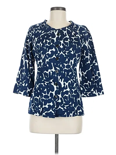 Pre-owned Classiques Entier 3/4 Sleeve Blouse In Blue