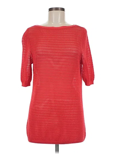 Pre-owned Classiques Entier 3/4 Sleeve Top Red Boatneck Tops