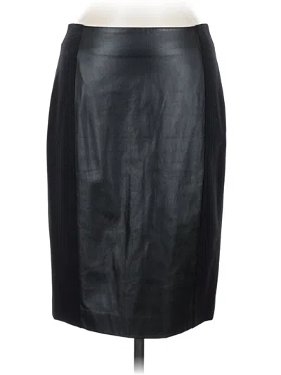 Pre-owned Classiques Entier Faux Leather Skirt In Black