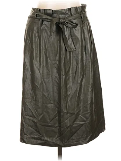 Pre-owned Classiques Entier Faux Leather Skirt In Gray