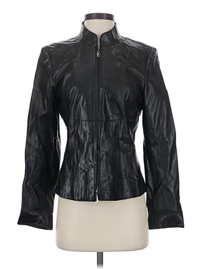 Pre-owned Classiques Entier Leather Jacket In Black