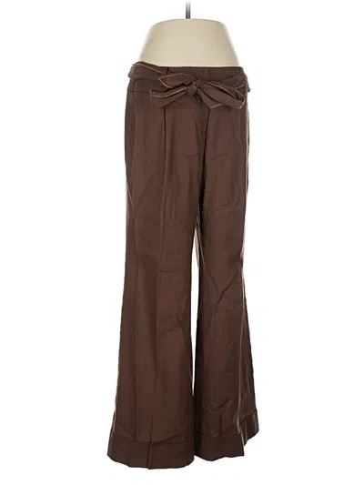Pre-owned Classiques Entier Linen Pants In Brown