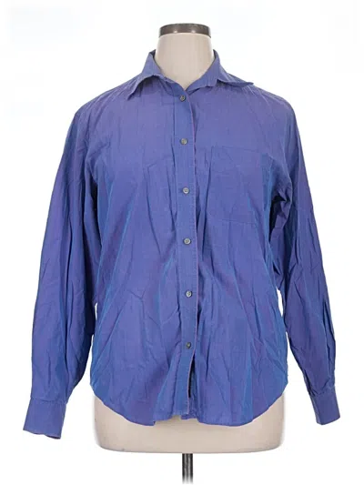 Pre-owned Classiques Entier Long Sleeve Button Down Shirt In Blue