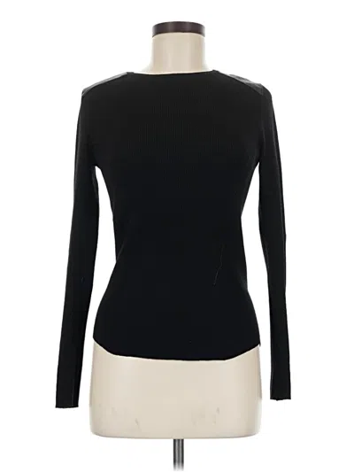 Pre-owned Classiques Entier Long Sleeve Top Black Crew Neck Tops