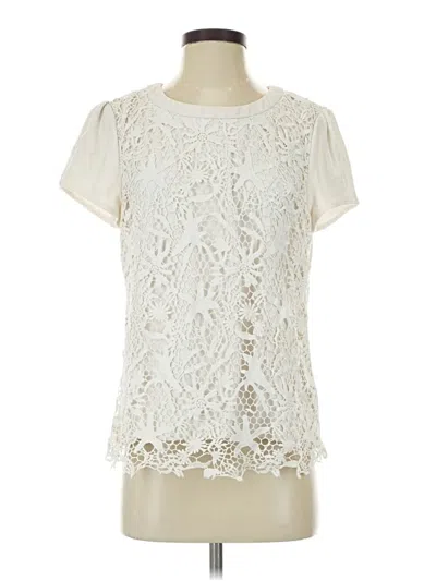 Pre-owned Classiques Entier Short Sleeve Blouse In Ivory