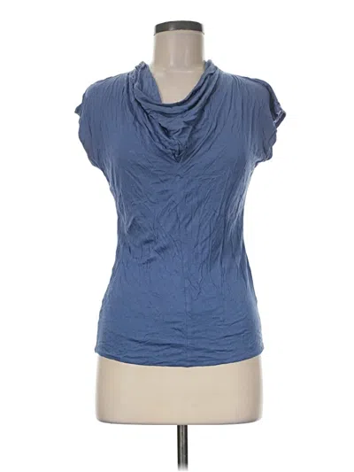 Pre-owned Classiques Entier Short Sleeve Top Blue Cowl Neck Tops