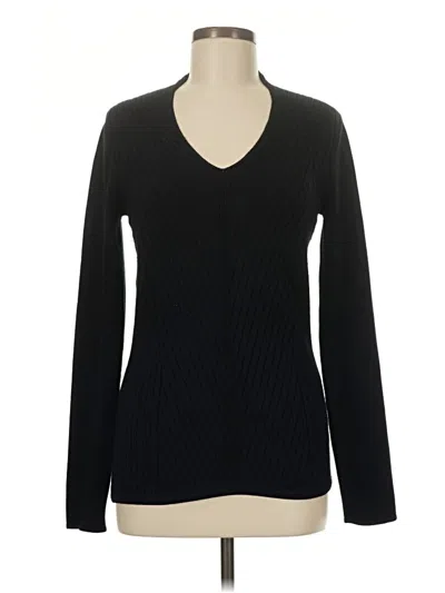 Pre-owned Classiques Entier Silk Pullover Sweater In Black