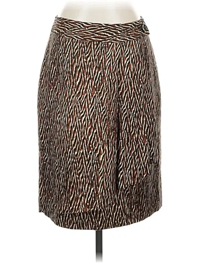 Pre-owned Classiques Entier Silk Skirt In Brown
