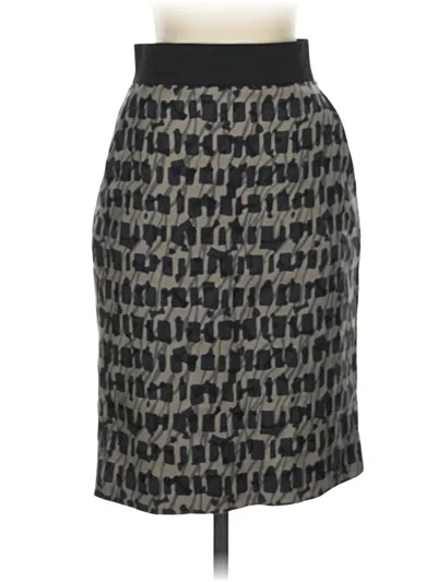 Pre-owned Classiques Entier Silk Skirt In Gray