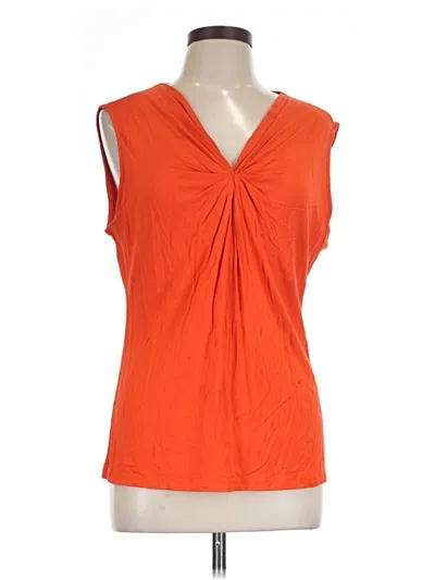 Pre-owned Classiques Entier Sleeveless Blouse In Orange