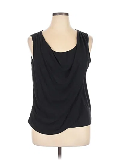 Pre-owned Classiques Entier Sleeveless Silk Top Black Cowl Neck Tops