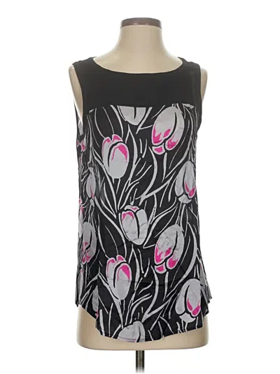 Pre-owned Classiques Entier Sleeveless Silk Top Black Scoop Neck Tops