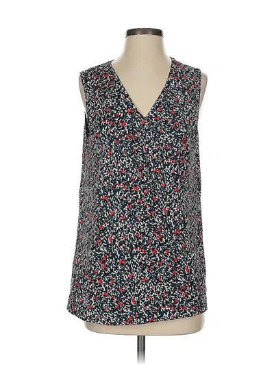 Pre-owned Classiques Entier Sleeveless Silk Top Blue V Neck Tops