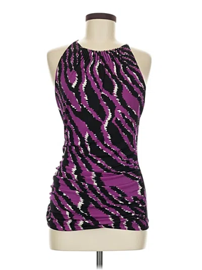 Pre-owned Classiques Entier Sleeveless Silk Top Purple Halter Neckline Tops