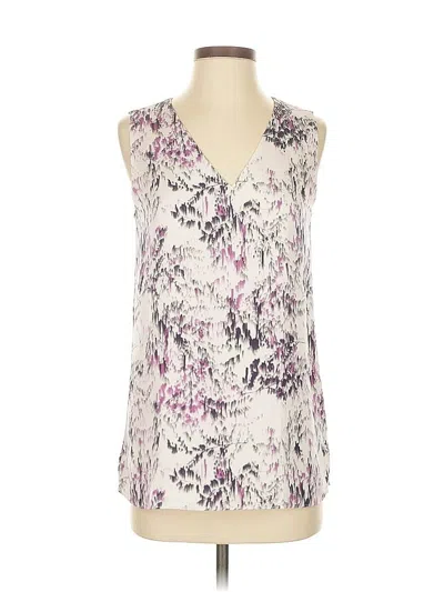 Pre-owned Classiques Entier Sleeveless Silk Top Purple V Neck Tops