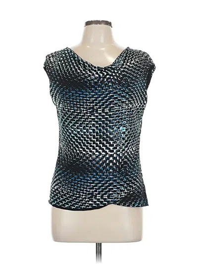 Pre-owned Classiques Entier Sleeveless Top Teal Scoop Neck Tops In Blue