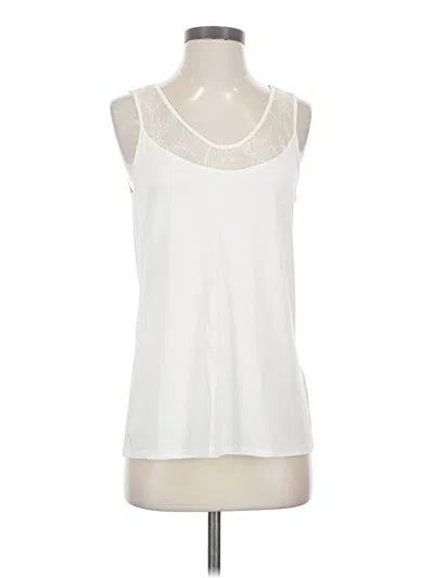 Pre-owned Classiques Entier Sleeveless Top White Scoop Neck Tops