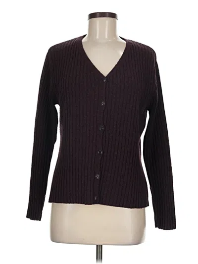 Pre-owned Classiques Entier Wool Cardigan Sweater In Burgundy