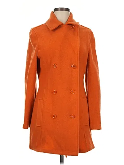 Pre-owned Classiques Entier Wool Coat In Orange