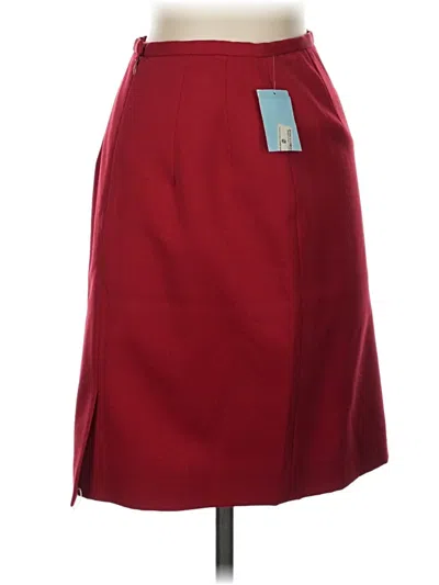 Pre-owned Classiques Entier Wool Skirt In Burgundy