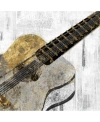 Classy Art Multimedia Acoustic Guitar Print Mixed Media Wall Art, 24" X 24" In Open Miscellaneous