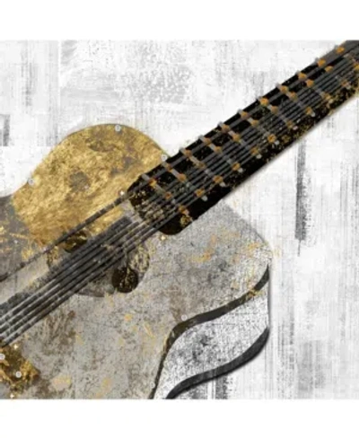 Classy Art Multimedia Acoustic Guitar Print Mixed Media Wall Art, 24" X 24" In Open Miscellaneous