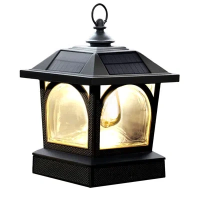 Classy Caps 7.71'' Solar Outdoor Lantern In Black