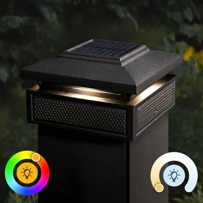 Classy Caps Black Low Voltage Integrated Led Fence Post Cap Light